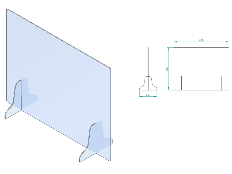 Barriere plexiglas individuel