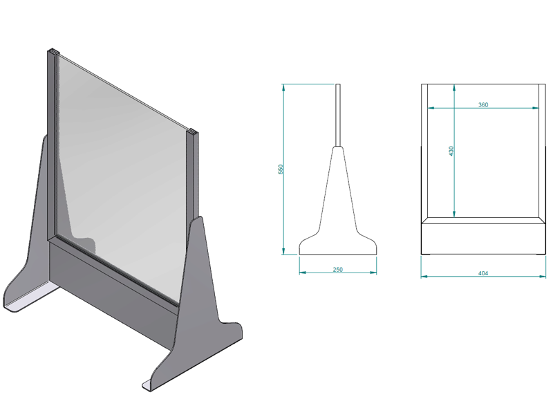 Ecran de protection plexiglas