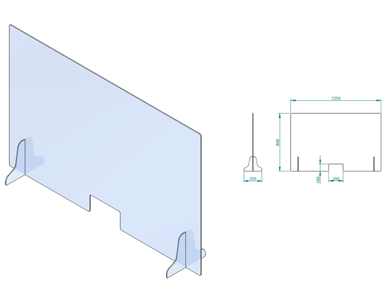 ecran de protection plexiglas individuel