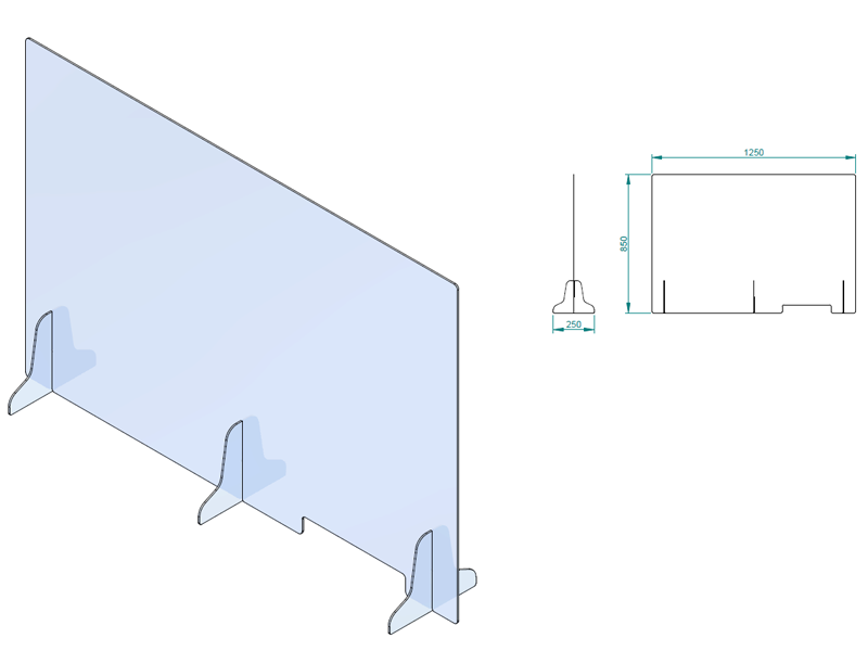 Ecran de protection plexiglas
